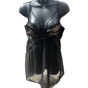 Torrid Black Sheer babydoll